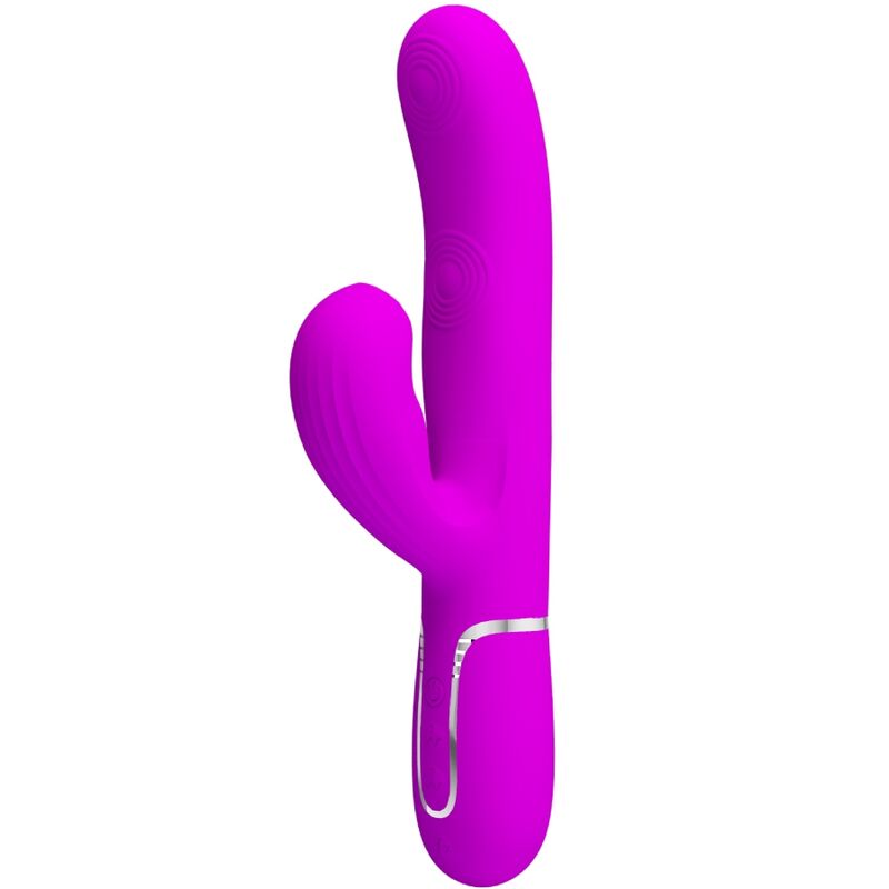 PRETTY LOVE - VIBRADOR MULTIFUNCIÓN 3 EN 1 PERLITA PUNTO G VIOLETA
