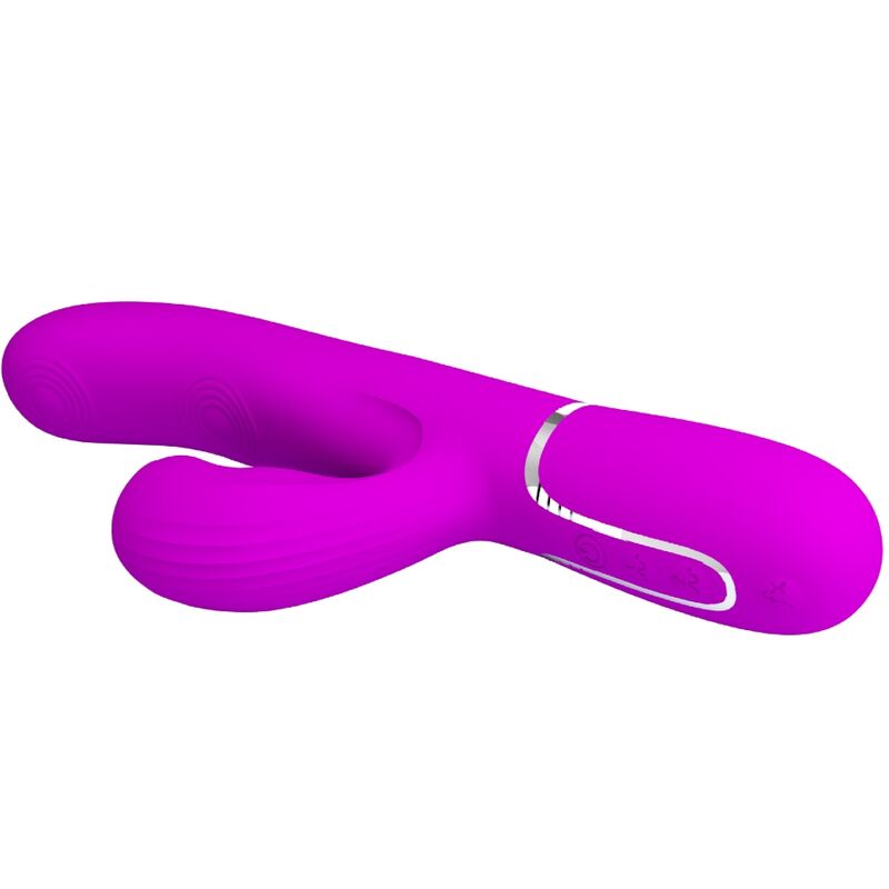 PRETTY LOVE - VIBRADOR MULTIFUNCIÓN 3 EN 1 PERLITA PUNTO G VIOLETA