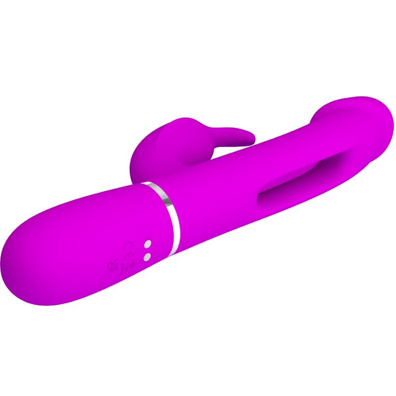 PRETTY LOVE - VIBRADOR CONEJO DEJON 3 EN 1 MULTIFUNCIÓN FUCSIA