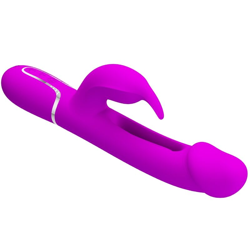PRETTY LOVE - VIBRADOR CONEJO DEJON 3 EN 1 MULTIFUNCIÓN FUCSIA