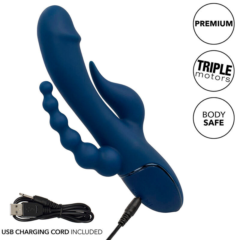 CALEXOTICS - TRIPLE ORGASM VIBRATOR BLUE