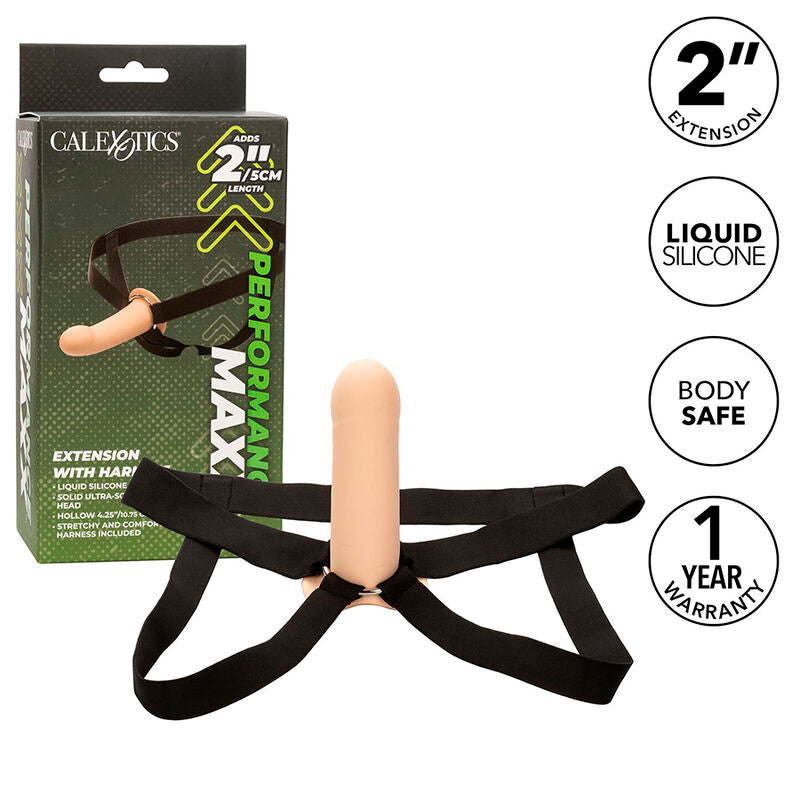 CALEXOTICS - MAXX DE ALTO RENDIMIENTO CON ARNÉS DE PIEL LIGERO