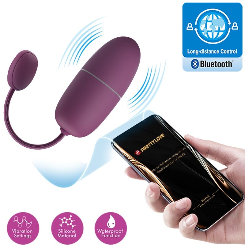 PRETTY LOVE - NYMPH VIBRATING EGG APP CONTROLLED PURPLE
