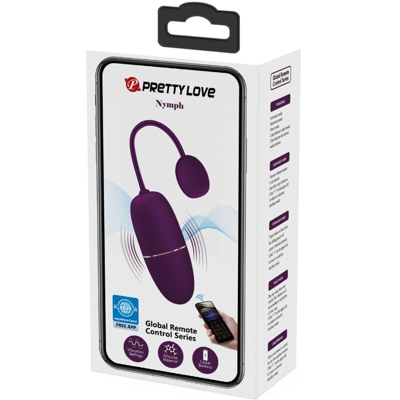 PRETTY LOVE - NYMPH VIBRATING EGG APP CONTROLLED PURPLE