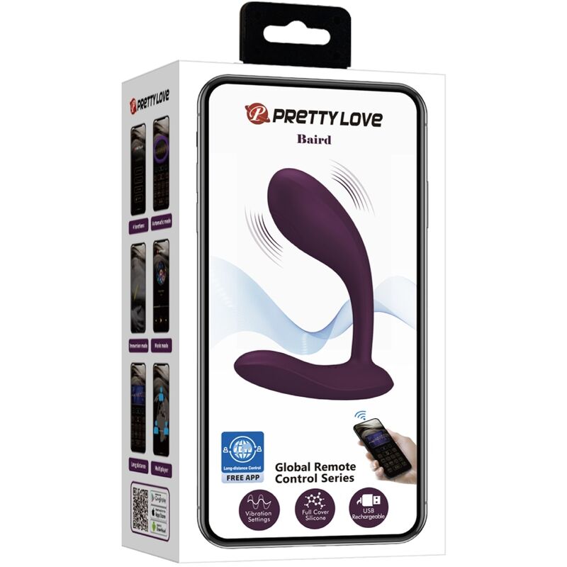 PRETTY LOVE - BAIRD G-SPOT 12 VIBRATIONS RECHARGEABLE PURPLE APP