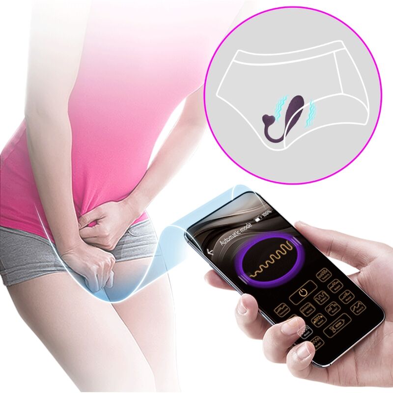 PRETTY LOVE - HUEVO VIBRADOR CONTROLADO POR APLICACIÓN FISHERMAN LILA