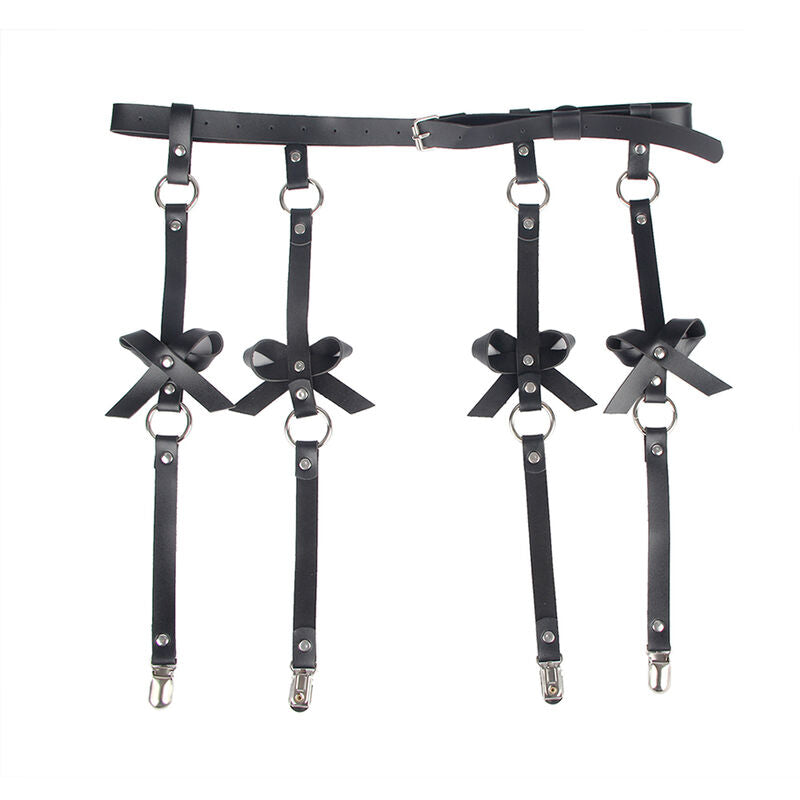 SUBBLIME - LEATHER CHAIN ​​LEG HARNESS BLACK ONE SIZE