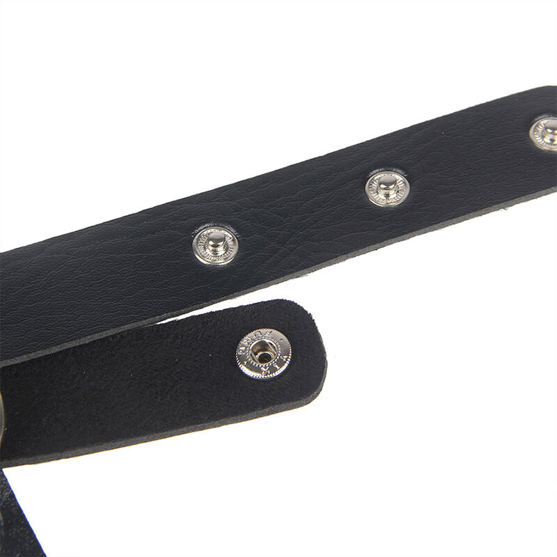 SUBBLIME - LEATHER CHAINS RA CHEST HARNESS BLACK ONE SIZE