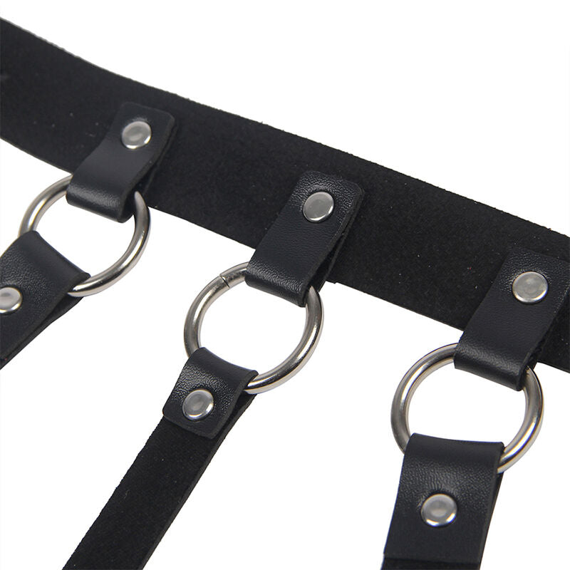 SUBBLIME - CHEST HARNESS WITH LARGE CHAIN ​​RINGS ONE SIZE