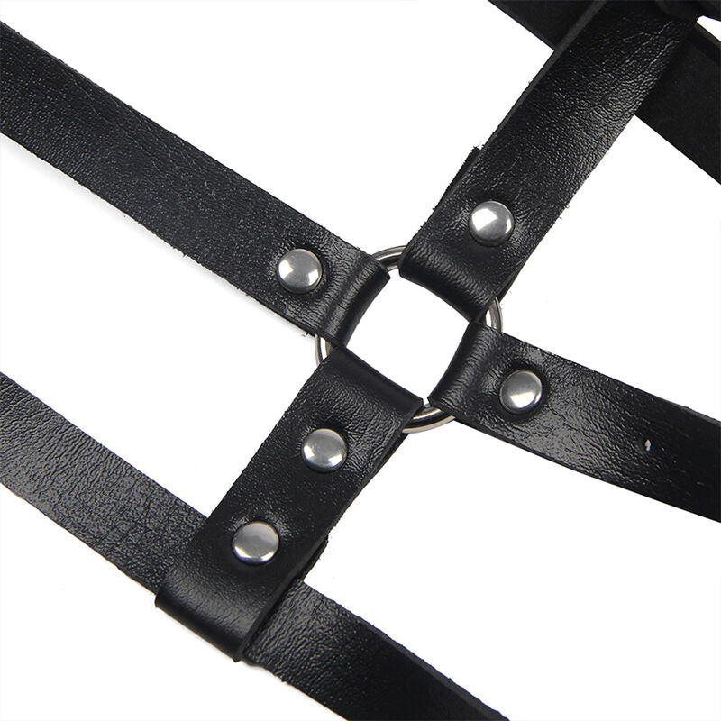 SUBBLIME - ETO LEATHER RING CHEST HARNESS ONE SIZE