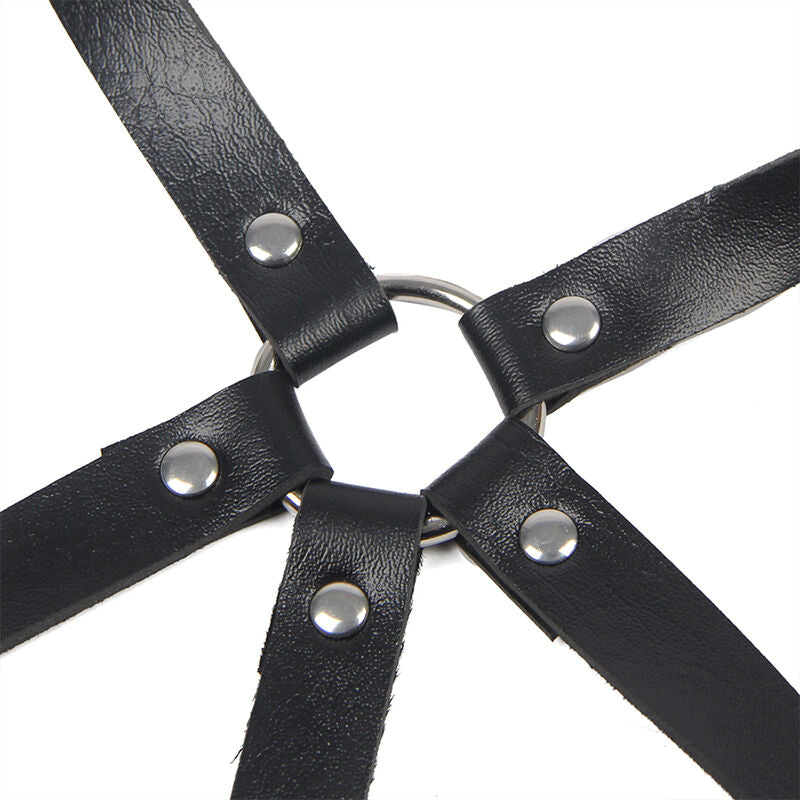 SUBBLIME - ETO LEATHER RING CHEST HARNESS ONE SIZE