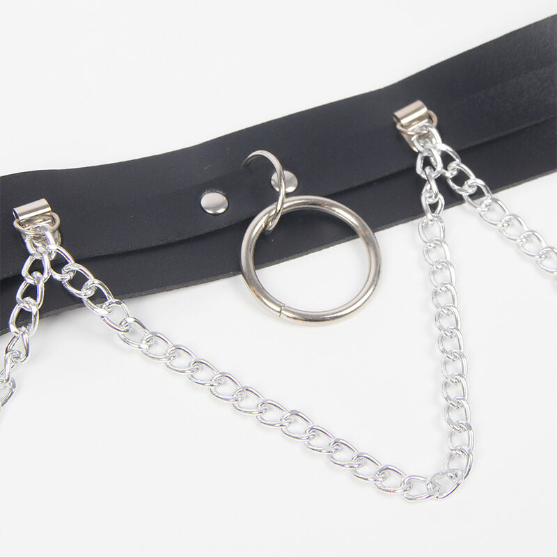 SUBBLIME - GARTER BELT AND HARNESS WITH RINGS AND CHAIN ​​DETAIL ONE SIZE FITS ALL