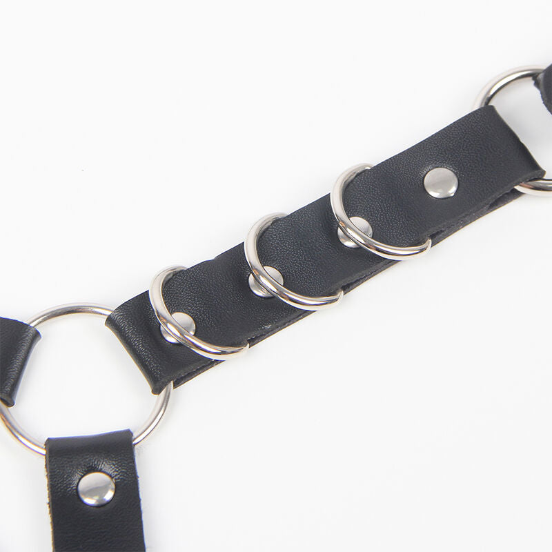 SUBBLIME - GARTER BELT AND HARNESS WITH RINGS AND CHAIN ​​DETAIL ONE SIZE FITS ALL