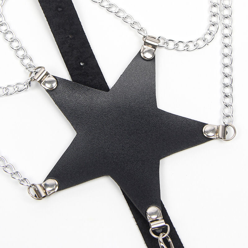 SUBBLIME - FULL BODY HARNESS WITH STAR CHAIN ​​DETAIL ONE SIZE FITS ALL
