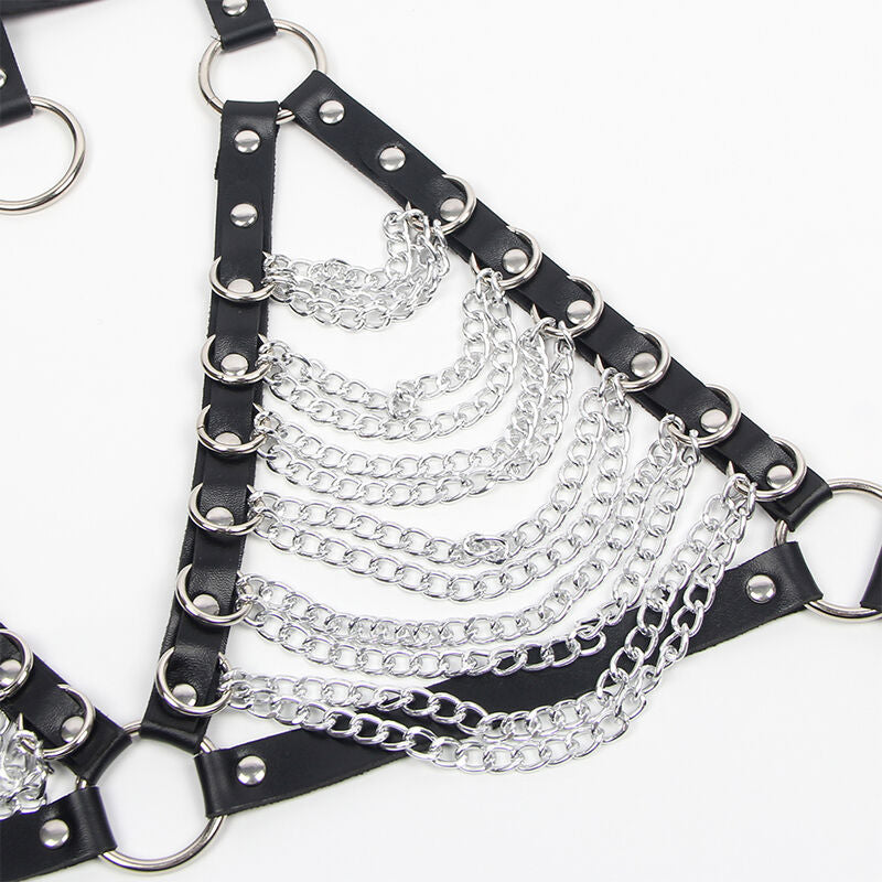SUBBLIME - BRA AND NECKLACE WITH CHAINS ONE SIZE