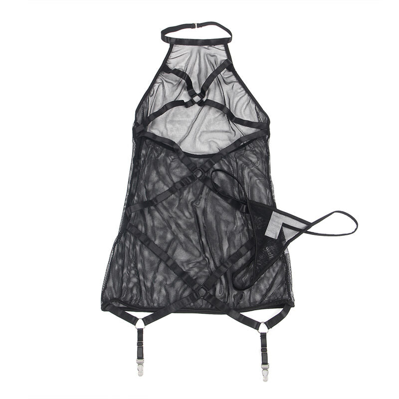 SUBLLIME - BLACK SHERE HALTER NECK DRESS S/M