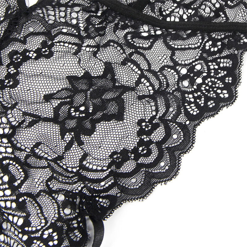 SUBBLIME - BLACK LACE BODY POLICE COSTUME S/M