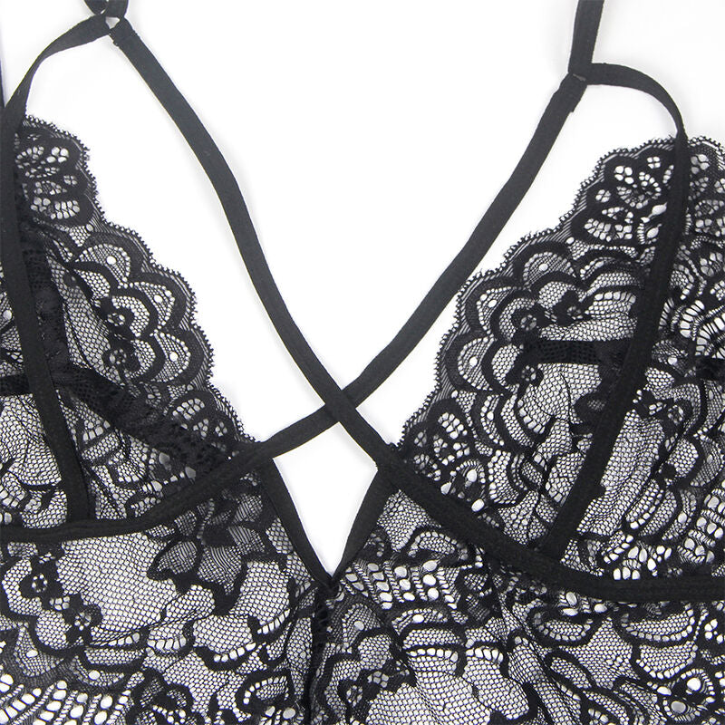 SUBBLIME - BLACK LACE BODY POLICE COSTUME S/M