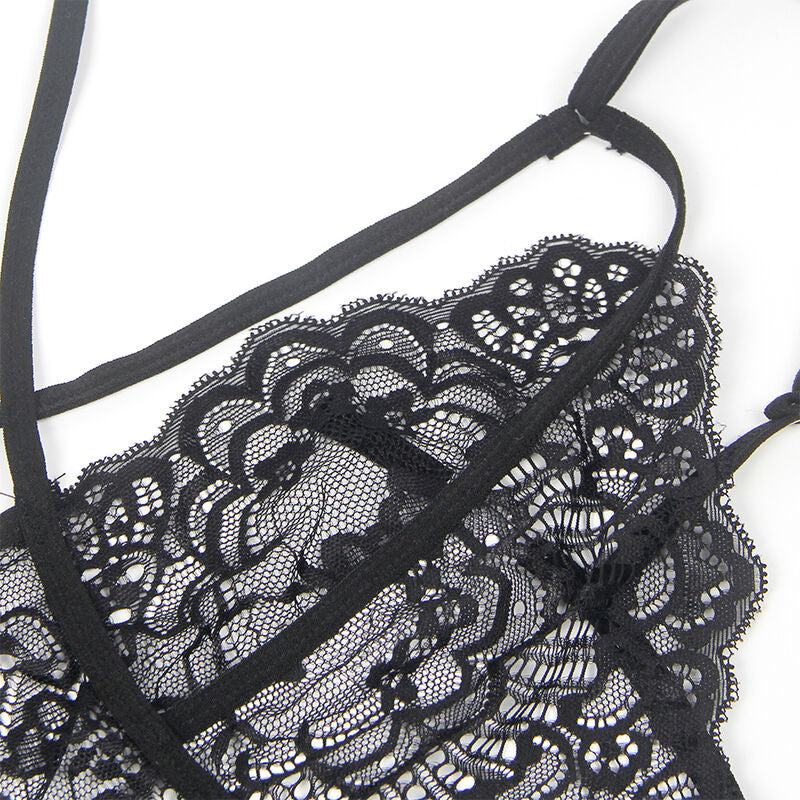 SUBBLIME - BLACK LACE BODY POLICE COSTUME S/M