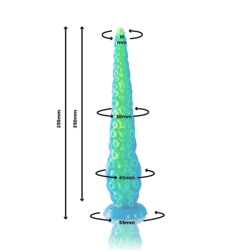 EPIC - SCYLLA FLUORESCENT THIN TENTICAL DILDO SMALL SIZE