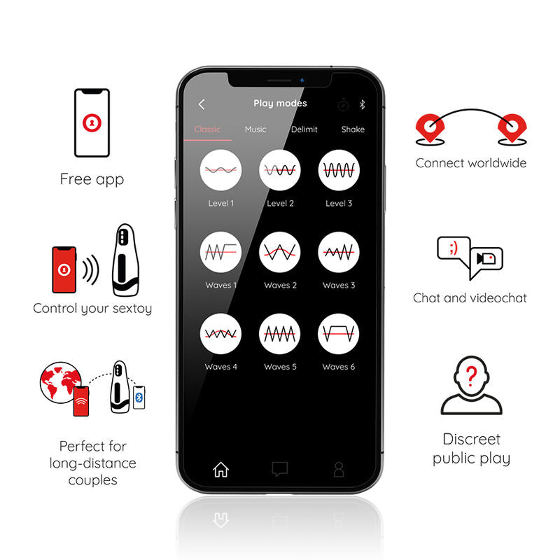 ONINDER - SEOUL RECHARGEABLE MALE MASTURBATOR 10 SPEEDS - FREE APP