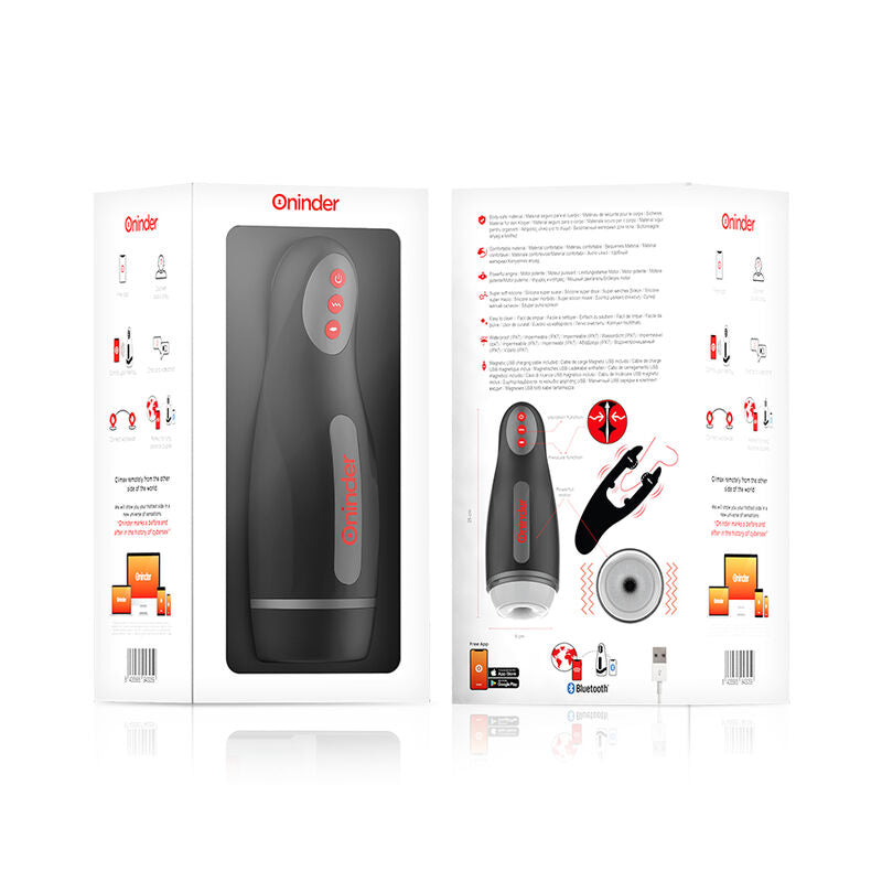 ONINDER - MASTURBADOR MASCULINO RECARGABLE SEOUL 10 VELOCIDADES - APP GRATUITA