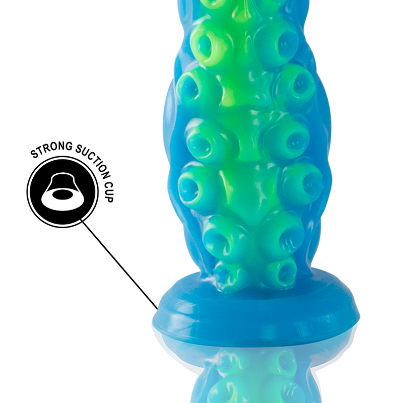 EPIC - DILDO TENTICAL FLUORESCENTE SCYLLA DELGADO TAMAÑO GRANDE