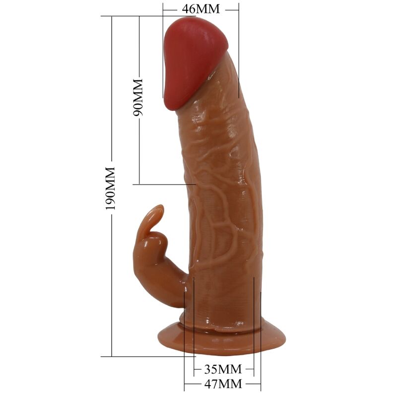 PRETTY LOVE - ARNÉS MARION ROPA INTERIOR UNIVERSAL CON DILDO VIBRADOR 19 CM MARRÓN