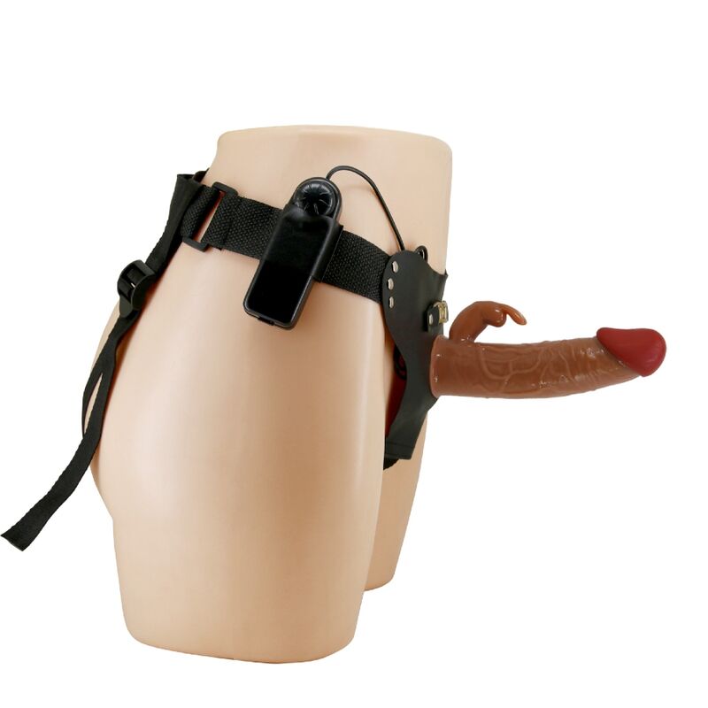 PRETTY LOVE - ARNÉS MARION ROPA INTERIOR UNIVERSAL CON DILDO VIBRADOR 19 CM MARRÓN