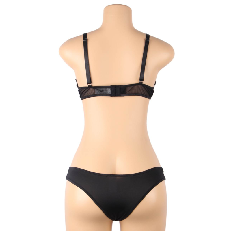 SUBBLIME - TWO PIECE SET OF STRAPPY SHEER BRA S/M