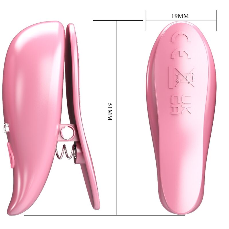 PRETTY LOVE - LEAF VIBRATING PINK TONGS
