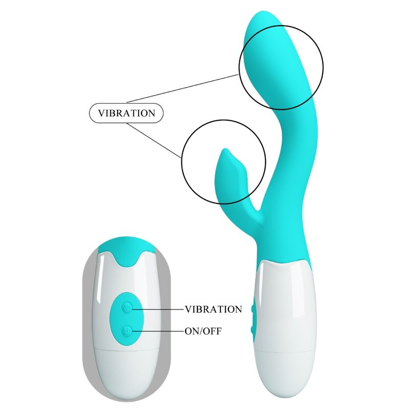 PRETTY LOVE - VIBRADOR DEL PUNTO G EN VERDE AGUA BRILLANTE
