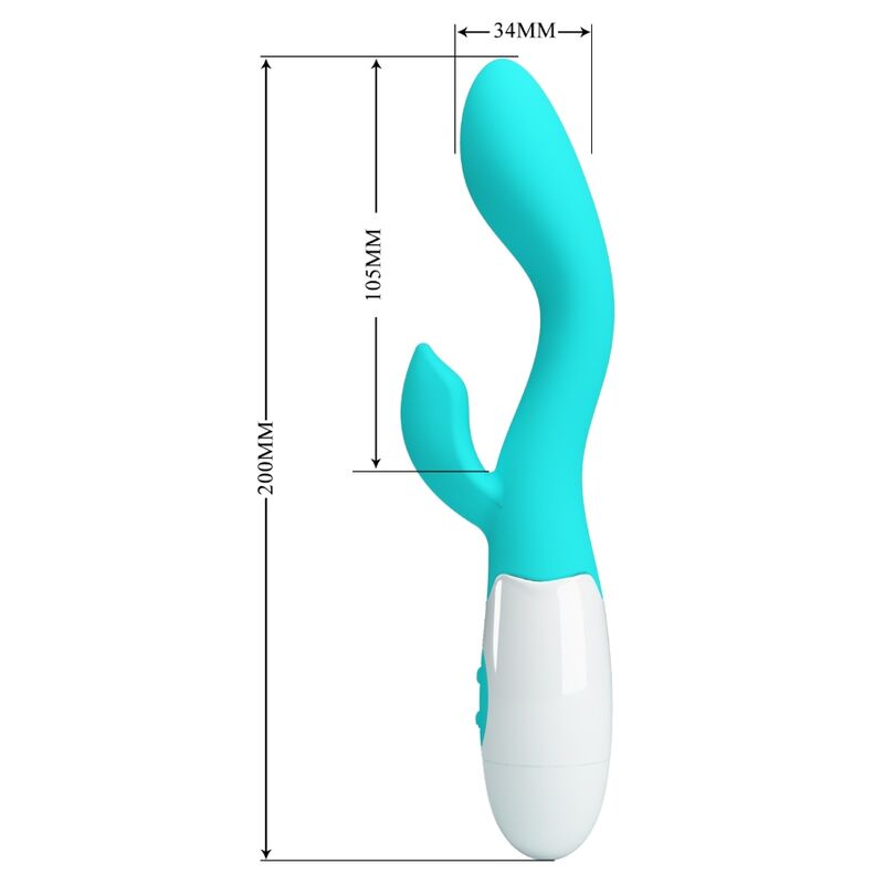 PRETTY LOVE - VIBRADOR DEL PUNTO G EN VERDE AGUA BRILLANTE