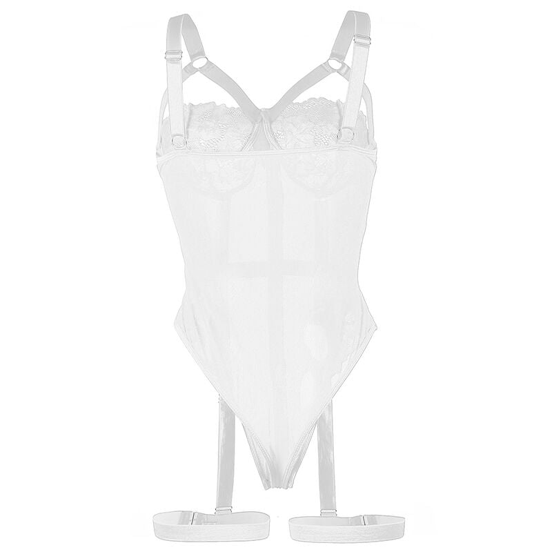 SUBBLIME - TEDDY WITH GARTER STRAPS AND WHITE CHEST DETAIL S/M