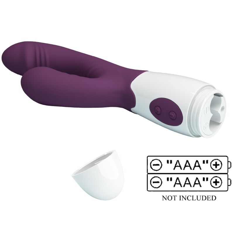 PRETTY LOVE - ANDRE RABBIT VIBRATOR AND G-SPOT STIMULATOR PURPLE