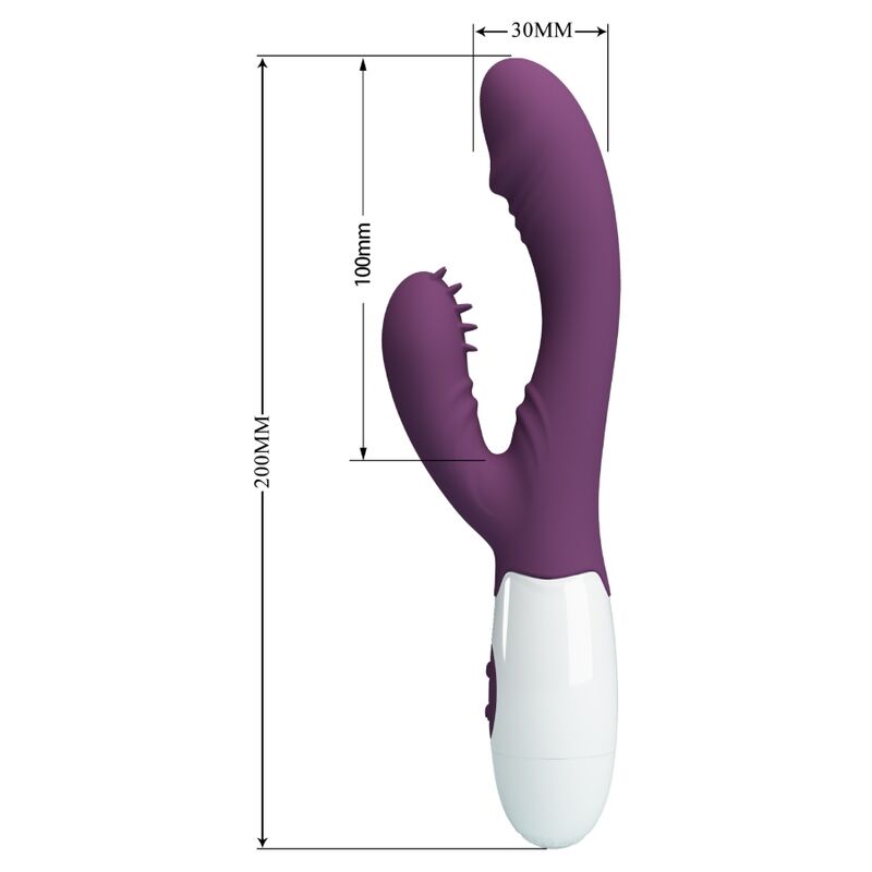 PRETTY LOVE - ANDRE RABBIT VIBRATOR AND G-SPOT STIMULATOR PURPLE
