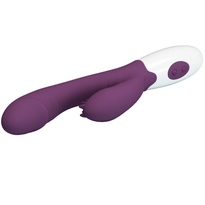 PRETTY LOVE - ANDRE RABBIT VIBRATOR AND G-SPOT STIMULATOR PURPLE