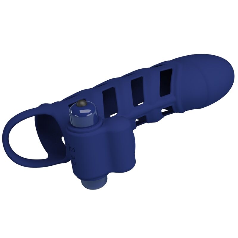 PRETTY LOVE - ALTAF VIBRATING RING WITH BLUE SILICONE SHEATH