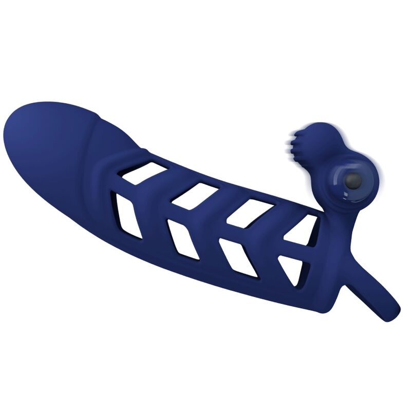PRETTY LOVE - ALTAF VIBRATING RING WITH BLUE SILICONE SHEATH