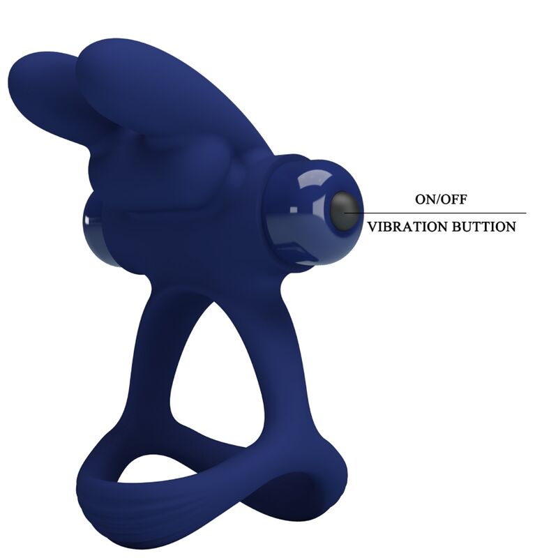 PRETTY LOVE - FRANCISCO BLUE RABBIT DOUBLE VIBRATING RING