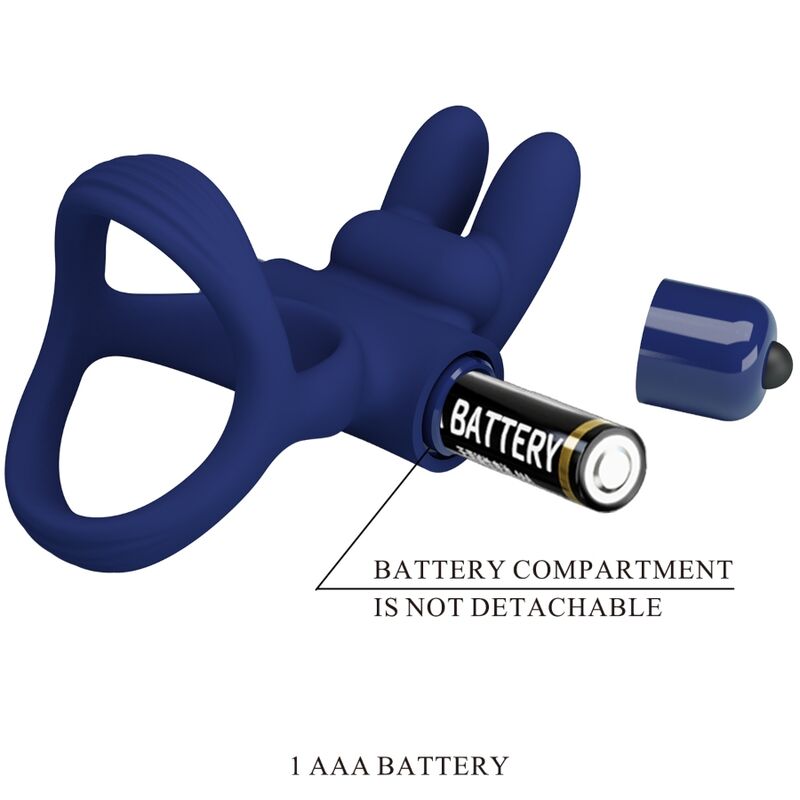 PRETTY LOVE - FRANCISCO BLUE RABBIT DOUBLE VIBRATING RING