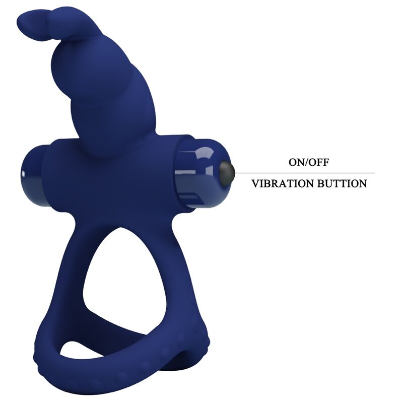 PRETTY LOVE - LUCHITO DOUBLE VIBRATING RING BLUE RABBIT