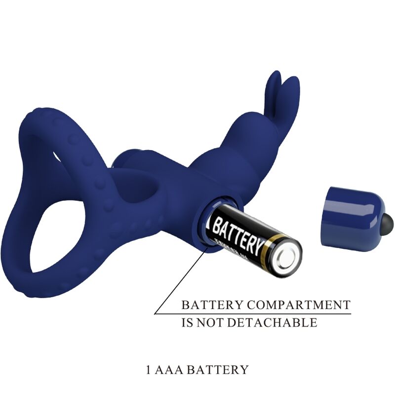 PRETTY LOVE - LUCHITO DOUBLE VIBRATING RING BLUE RABBIT