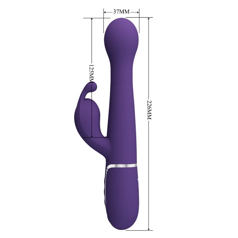 PRETTY LOVE - DEJON 3 IN 1 MULTIFUNCTION PURPLE RABBIT VIBRATOR