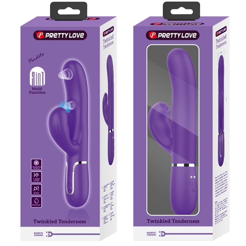 PRETTY LOVE - PERLITA 3 IN 1 MULTIFUNCTION PURPLE G-SPOT VIBRATOR