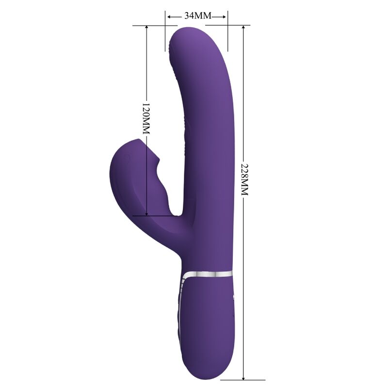 PRETTY LOVE - PERLITA 3 IN 1 MULTIFUNCTION PURPLE G-SPOT VIBRATOR