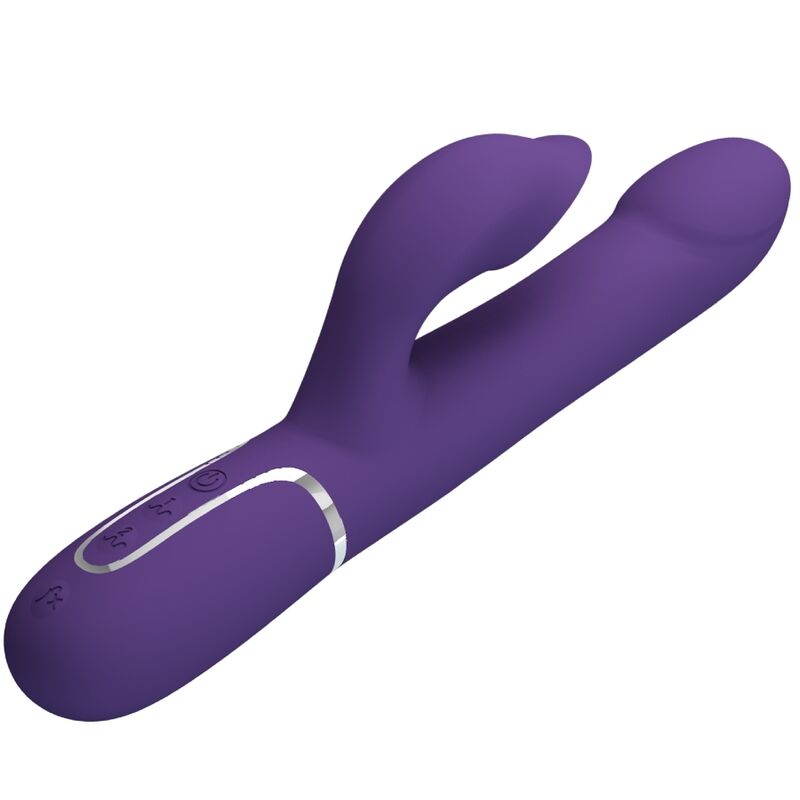 PRETTY LOVE - VIBRADOR CONEJO PERLA 4 EN 1 ZALIN MORADO