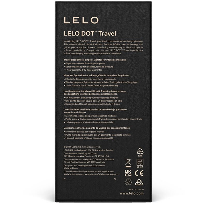 LELO - ESTIMULADOR DE CLÍTORIS DOT TRAVEL PÚRPURA