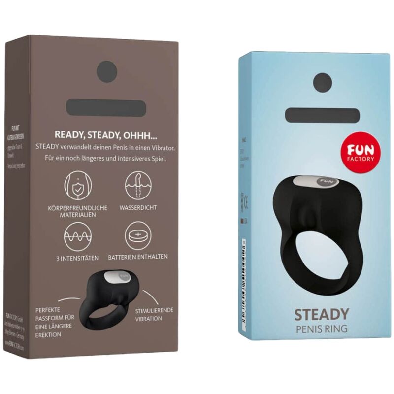 FUN FACTORY - ANILLO VIBRADOR PARA EL PENE NEGRO