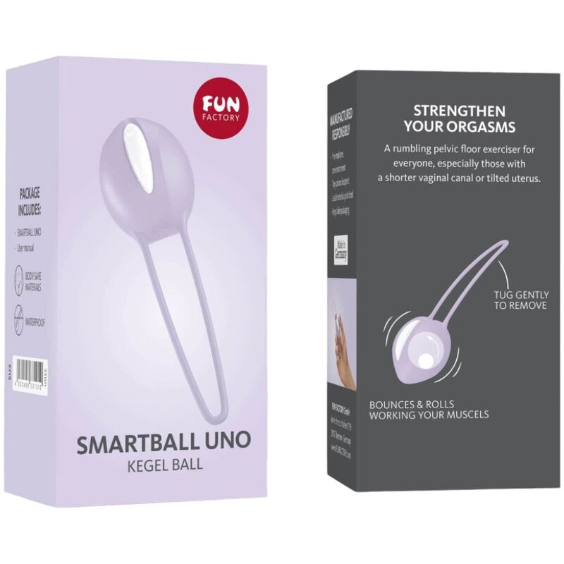 FUN FACTORY - PELOTA PÉLVICA SMARTBALL UNO BLANCA / MORADA PASTEL